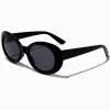 Lunettes de soleil mod rondes noires