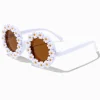 Lunettes de soleil rondes motif marguerite blanches Claire's Club
