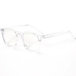 Lunettes rondes transparentes réduisant la lumière bleue - Transparent