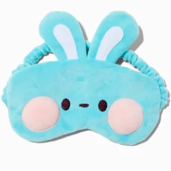 Masque de sommeil lapin aqua en peluche