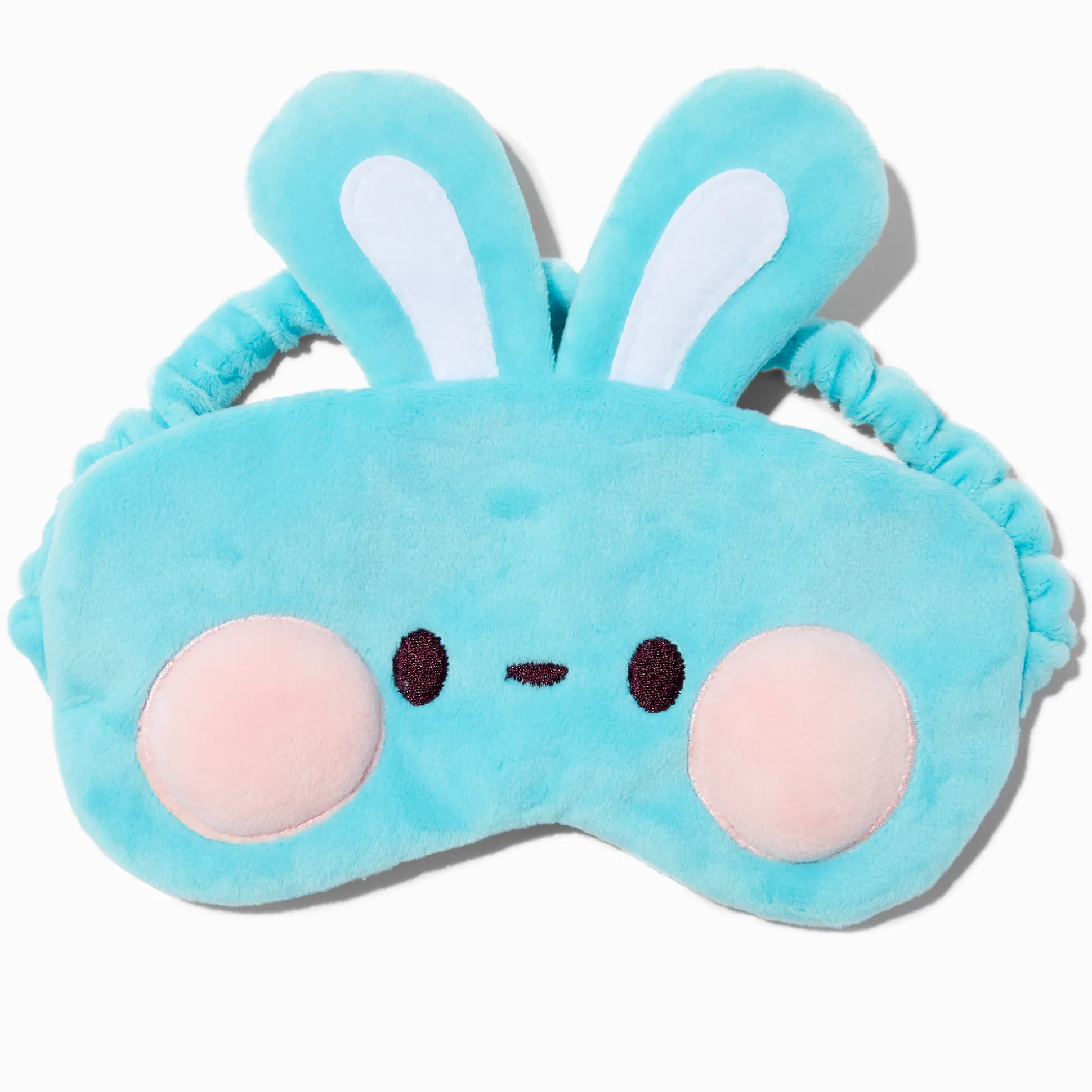 Masque de sommeil lapin aqua en peluche