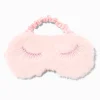 Masque de sommeil rose tendre cils métallisés