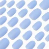 Matte Baby Blue Medium Oval Vegan Faux Nail Set - 24 Pack