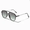 Matte Black Aviator Sunglasses