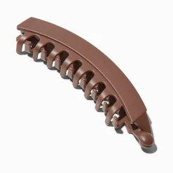 Matte Brown Banana Hair Claw