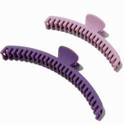 Matte Purple Athletic Hair Claws - 2 Pack