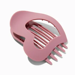 Mauve Heart Yoga Hair Claw