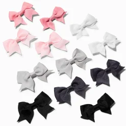 Mini barrettes à nœud décalées Claire's Club - Lot de 12