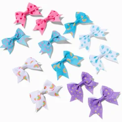 Mini barrettes à nœud imprimées Claire's Club - Lot de 12