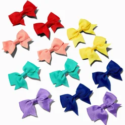 Mini barrettes à nœud pour cheveux arc-en-ciel Claire's Club - Lot de 12