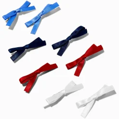 Mini barrettes à nœud ruban - Lot de 8