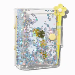 Mini cahier journal transparent shaker marguerite