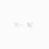 Mini clous d'oreilles papillon couleur argentée C LUXE by Claire's
