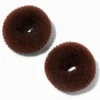 Mini donuts pour cheveux châtains - Lot de 2