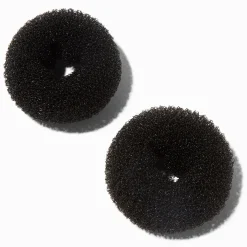 Mini donuts pour cheveux noirs - Lot de 2