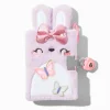 Mini journal à cadenas en peluche lapin papillon Claire's Club