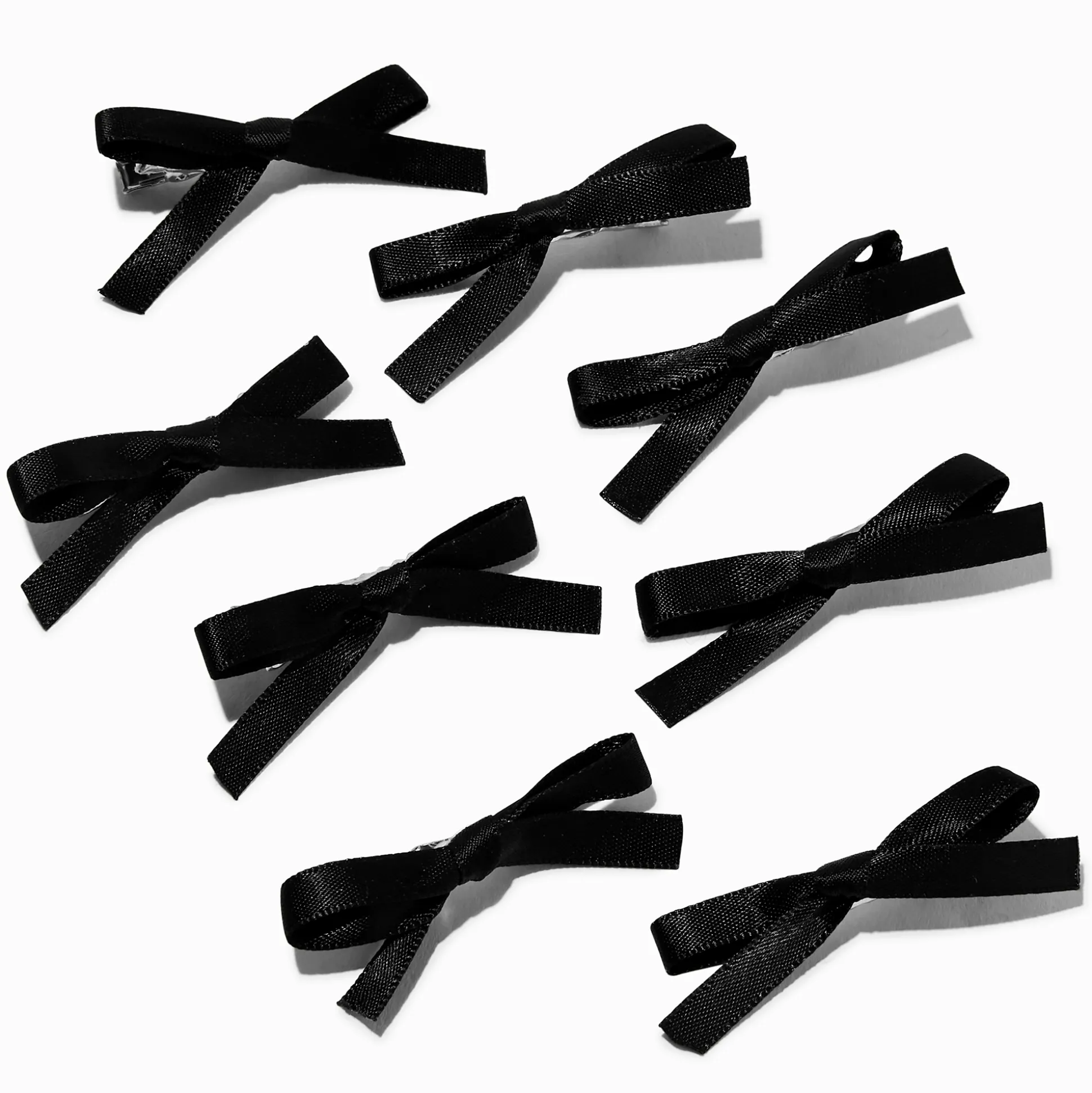 Mini nœuds pour cheveux noirs - Lot de 8
