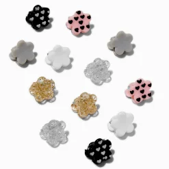 Mini pinces à cheveux à fleurs Claire's Club - Lot de 12