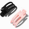 Mini pinces à cheveux de yoga rose et noire - Lot de 2