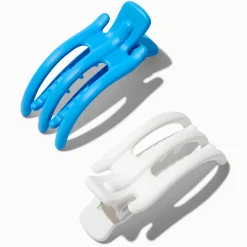 Mini pinces à cheveux de yoga bleues et blanches - Lot de 2