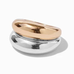 Mixed Metal Dome Ring