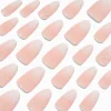 Neutral Ombre Pearl Long Almond Vegan Faux Nail Set - 24 Pack