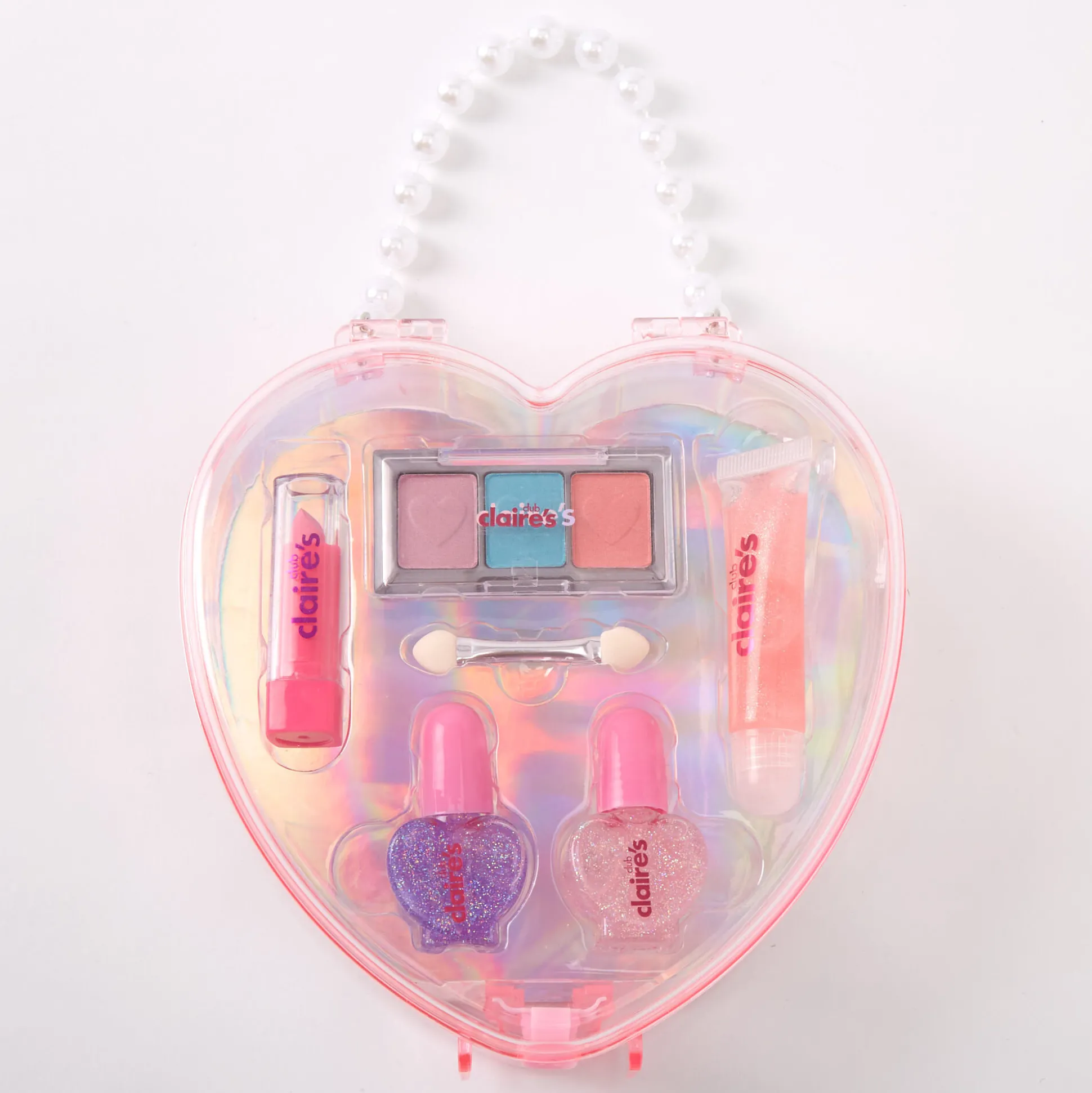 Palette compacte de maquillage sac à main cœur Claire's Club