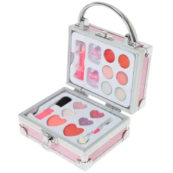 Palette compacte de maquillage à cadenas à paillettes roses Claire's Club