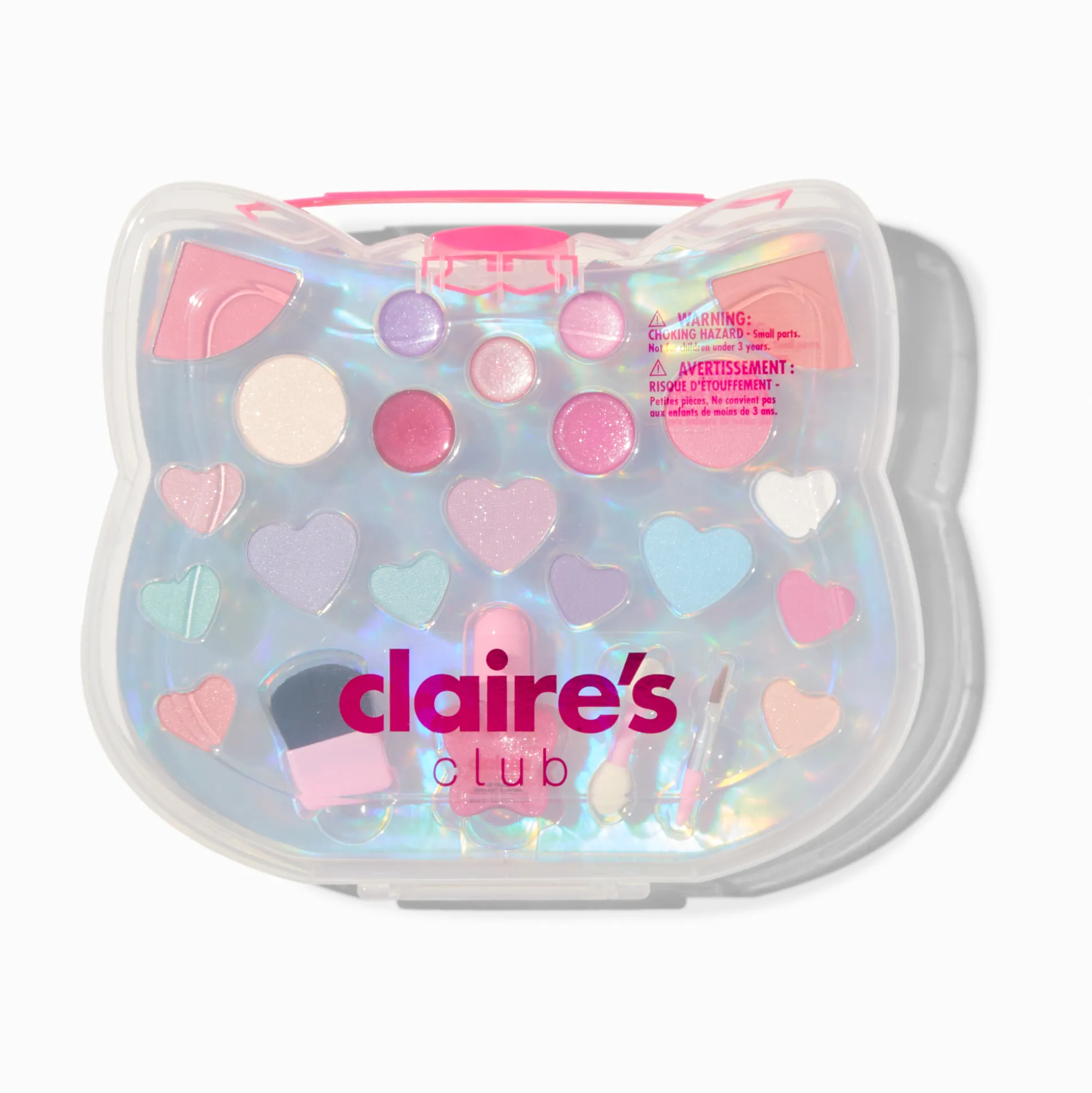 Palette compacte de maquillage chat rose Claire's Club