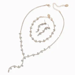 Parure de bijoux princesse couleur dorée rose - Lot de 3