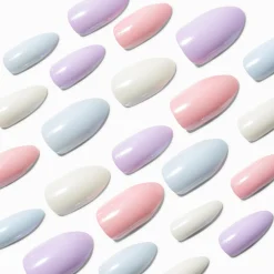 Pastel Chrome Stiletto Vegan Faux Nail Set - 24 Pack