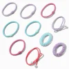 Pastel Mixed Bead & Spiral Hair Ties - 10 Pack