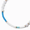 Pearl & Blue Beaded Chain Necklace