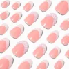 Pearl French Tip Stiletto Press On Vegan Faux Nail Set - 24 Pack