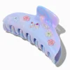 Pearlized Blue Flower & Bow Icons Hair Claw