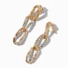 Pendantes à clip à maillons décorés couleur dorée