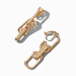 Pendantes à clip chaîne couleur dorée