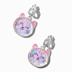 Pendantes à clip chat rose shaker