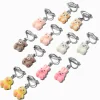Pendantes à clip 1,5 cm animaux duveteux - Lot de 6