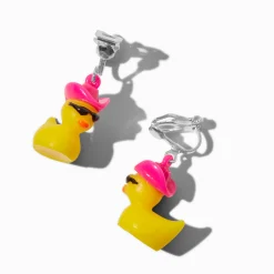 Pendantes à clip phosphorescentes canard en plastique cowboy