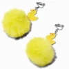 Pendantes à clip pompon et canard en plastique
