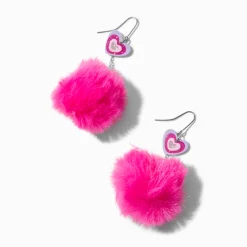 Pendantes à pompon cœur rayonnant