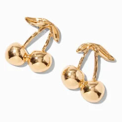 Pendantes cerise couleur dorée