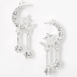 Pendantes célestes 2,5 cm couleur argentée