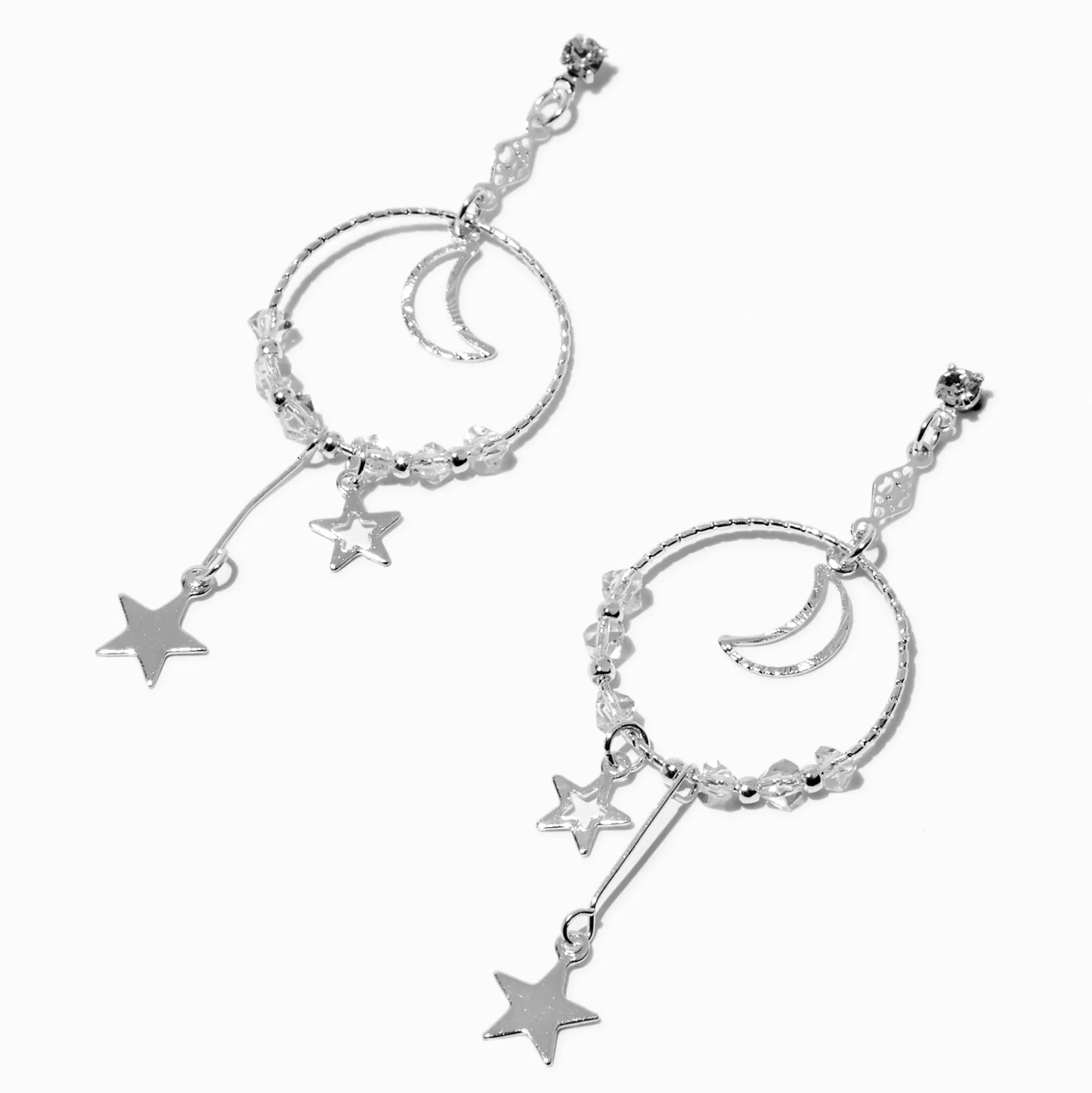 Pendantes 8 cm anneaux célestes délicates