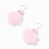 Pendantes 4 cm avec pompons chat roses