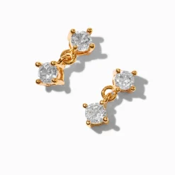 Pendantes 1,5 cm avec zircon cubique couleur doré jaune C LUXE by Claire's