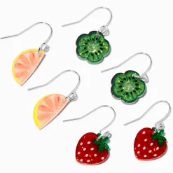 Pendantes 1,5 cm fruits en acrylique - Lot de 3