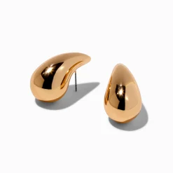 Pendantes 2,5 cm gros haricot couleur dorée