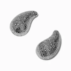 Pendantes 2,5 cm haricot texturées couleur dorée